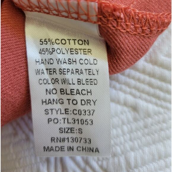 Umgee Floral Embroidered Bell Sleeve Mini Dress Tunic Size Small Orange - Picture 5 of 9